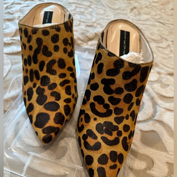 Steven by Steve Madden leopard fur mules; size 8.5; brand new - Picture 5 of 8